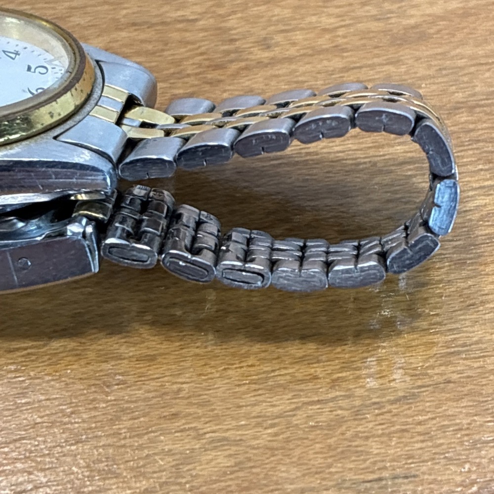 Vintage 1990 Women's Seiko Dress Watch 7N83-0011 Two Toned Working New Battery - Picture 15 of 17
